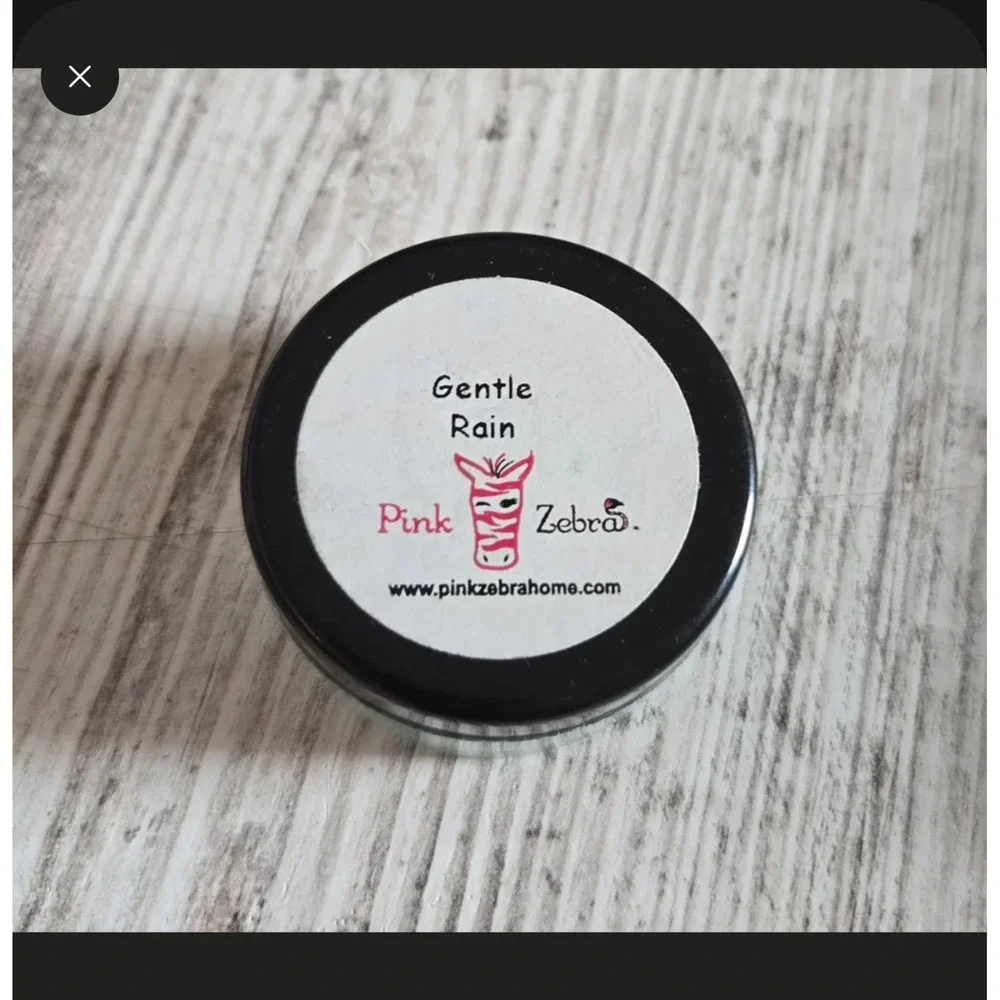 Pink Zebra Gentle Rain Sprinkles Partial Jar 1 1/8 oz with Container Wax Melts